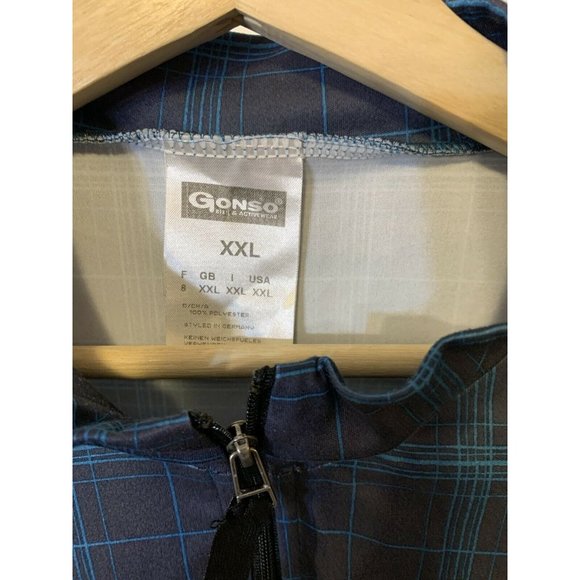 Gonso Cycling Jersey Men’s Sz XXL Blue plaid‎ - Picture 2 of 7